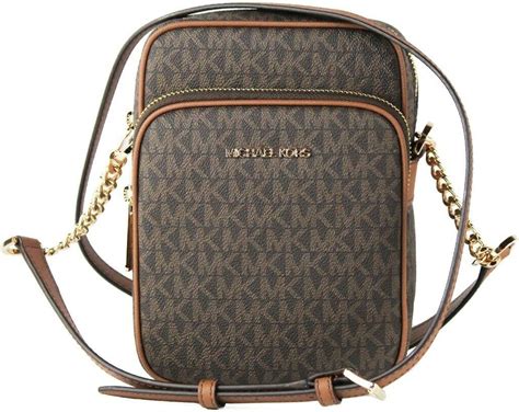 michael michael kors jet set signature pvc crossbody|Michael Kors jet set handbag.